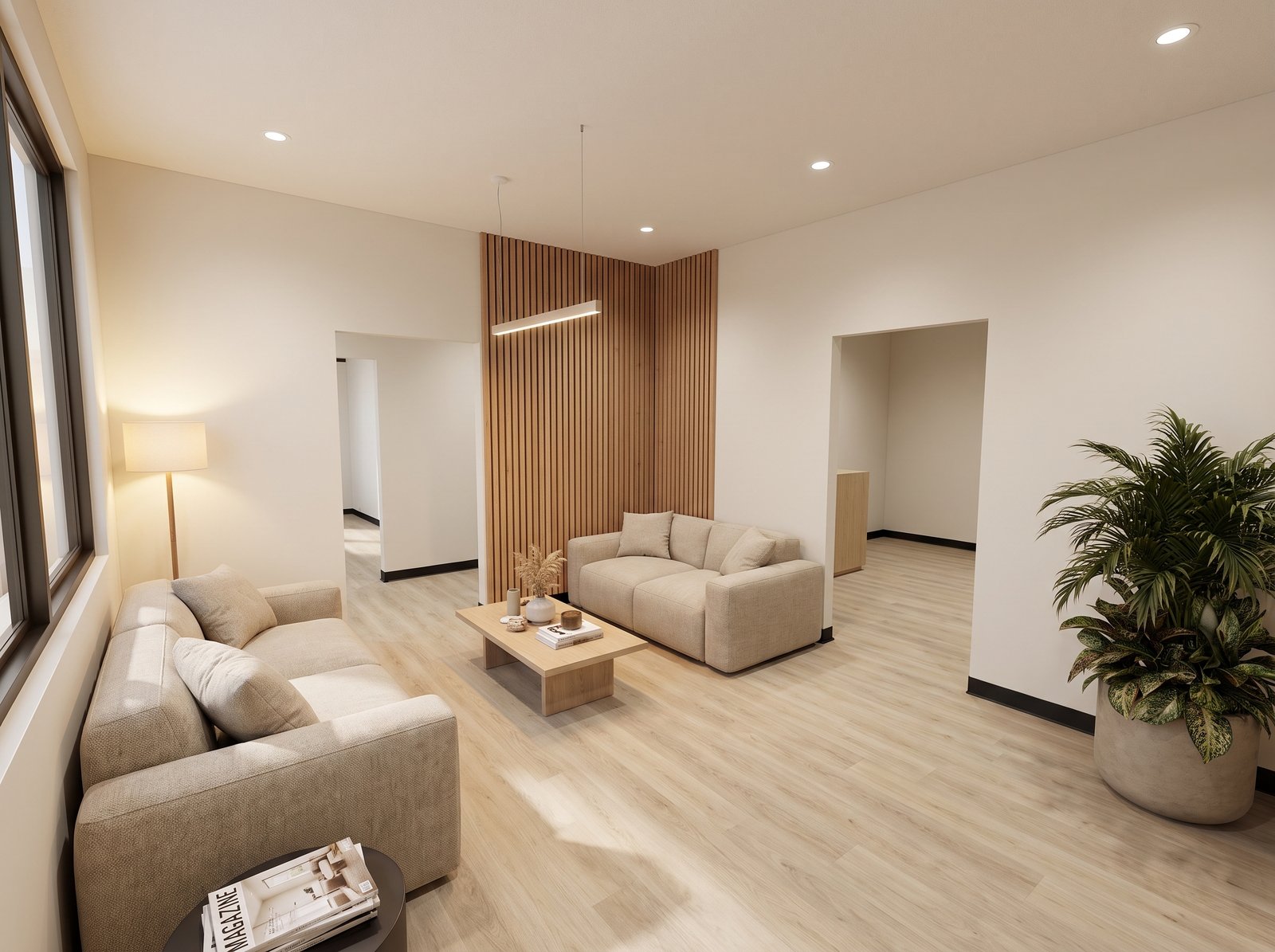 A waiting room, photoreal render