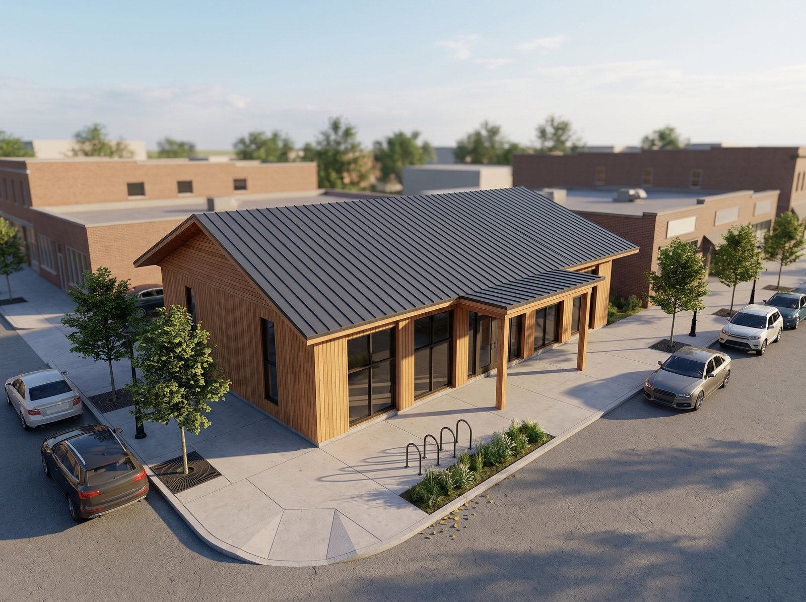 Fictional Cedar Street practice shown as an exterior visualization